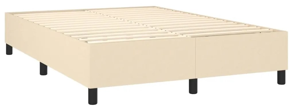 ΚΡΕΒΑΤΙ BOXSPRING ΜΕ ΣΤΡΩΜΑ ΚΡΕΜ 140X190 ΕΚ. ΥΦΑΣΜΑΤΙΝΟ 3131350