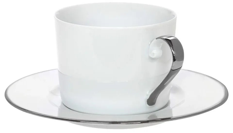 Φλυτζάνι Τσαγιού Elegance 24.001.16 P 250ml White-Platinum Cryspo Trio Porcelain