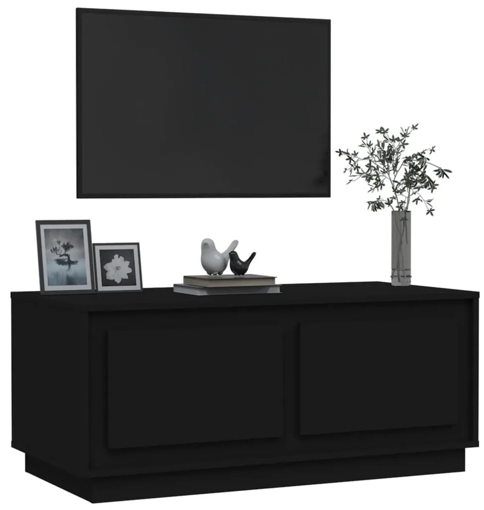 vidaXL Τραπεζάκι Σαλονιού Μαύρο 102x50x44 εκ. από Επεξεργασμένο Ξύλο