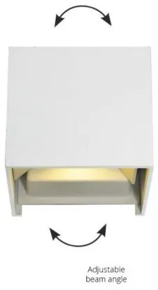 Απλίκα LED Greg κύβος μεταλλικό Viokef-4188800-Λευκό 4188800