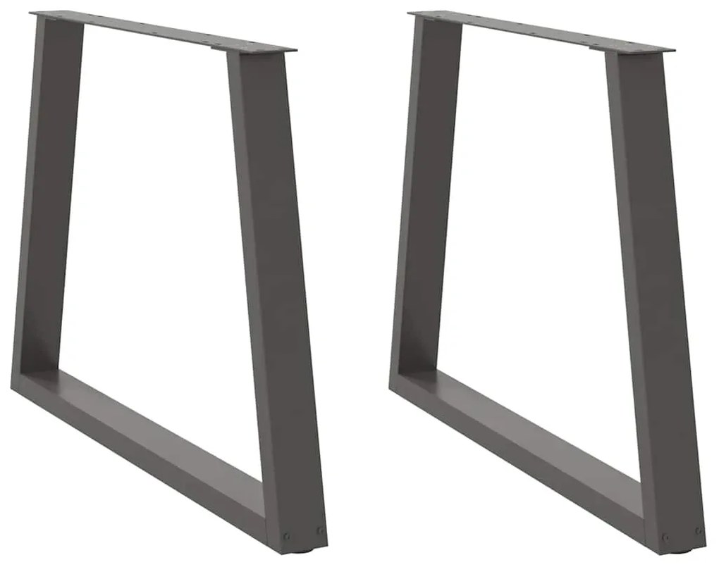 Πόδια Τραπεζαρίας Σχήματος V 2 τεμ. Ανθρακί 100x(72-73,3) εκ. Ατσάλι