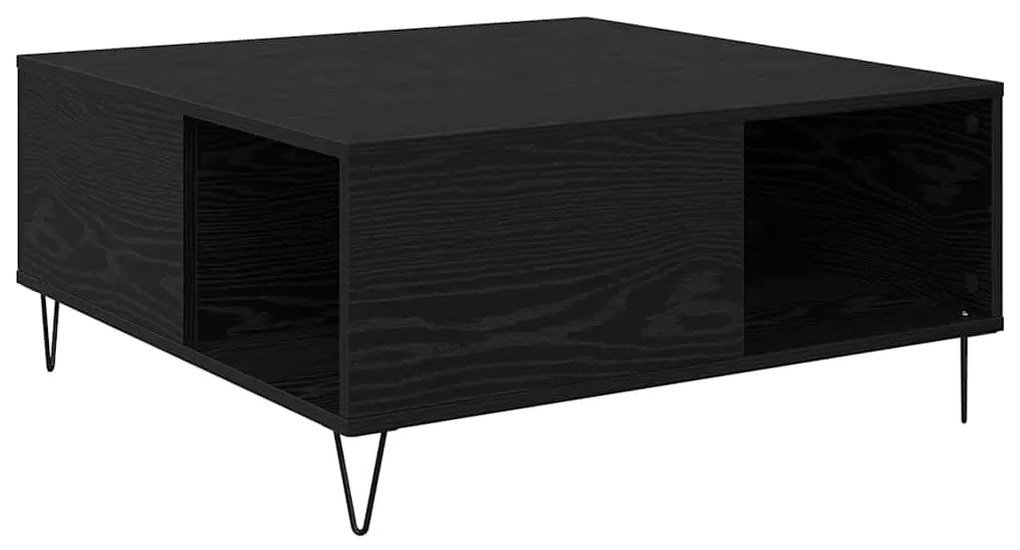 vidaXL Τραπεζάκι σαλονιού Μαύρη δρυς 80 x 80 x 36.5 εκ