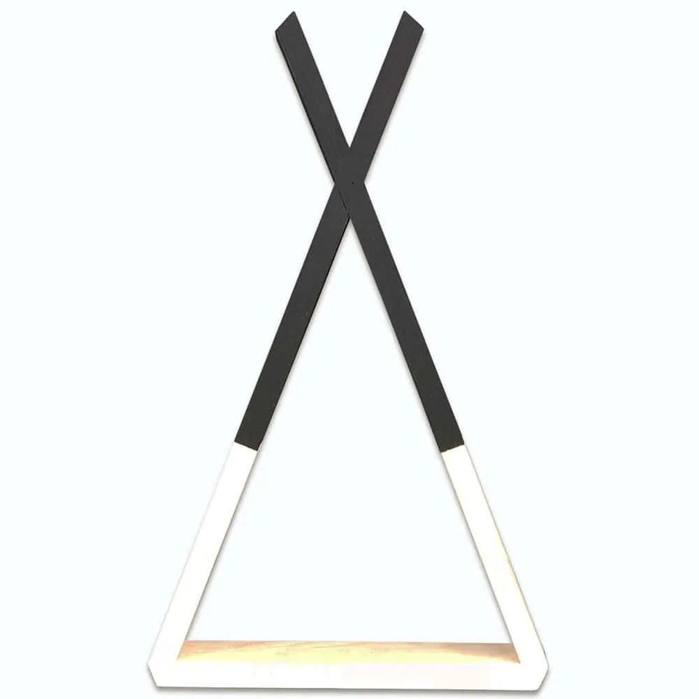 Ράφι Τοίχου 792EVL2908 25x6x42cm Walnut-Black