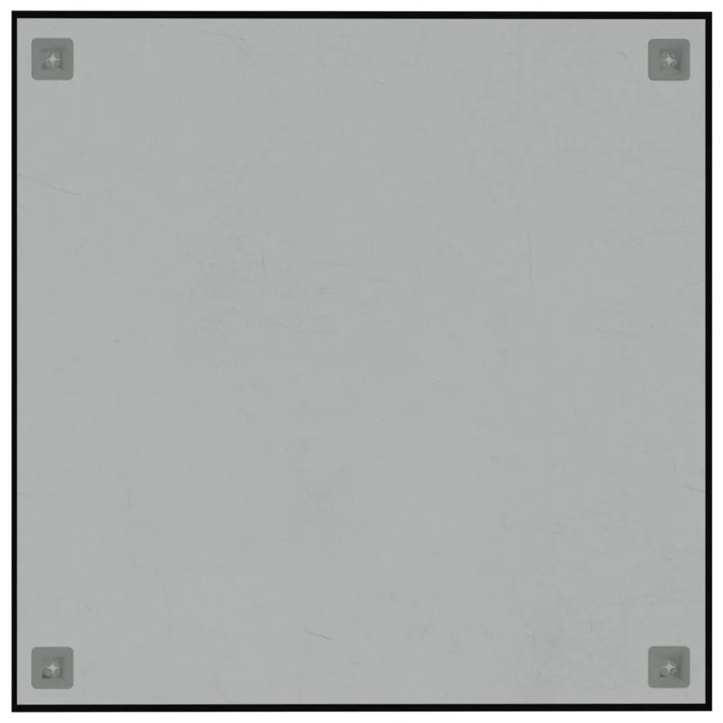 Πίνακας Επιτοίχιος Μαγνητικός Μαύρος 60x60 εκ. από Ψημένο Γυαλί - Μαύρο