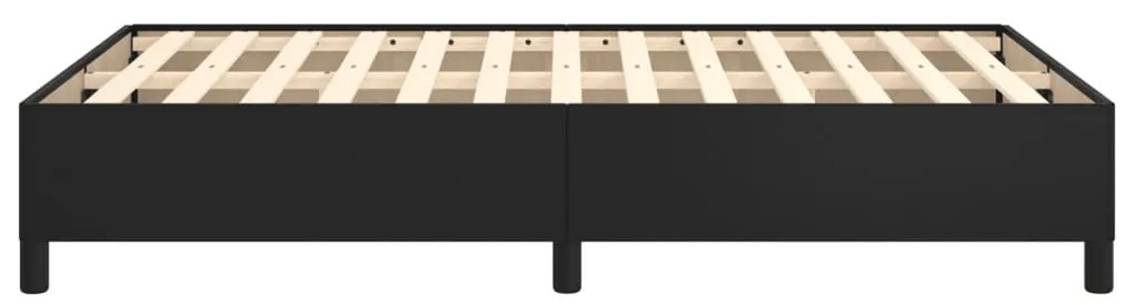 vidaXL Σκελετός Κρεβατιού Χωρίς Στρώμα Μαύρο 120x190 εκ.Συνθ. Δέρμα
