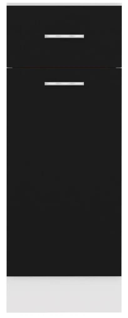 Ντουλάπι με Συρτάρι Μαύρο 30x46x81,5 εκ. Επεξ. Ξύλο - Μαύρο