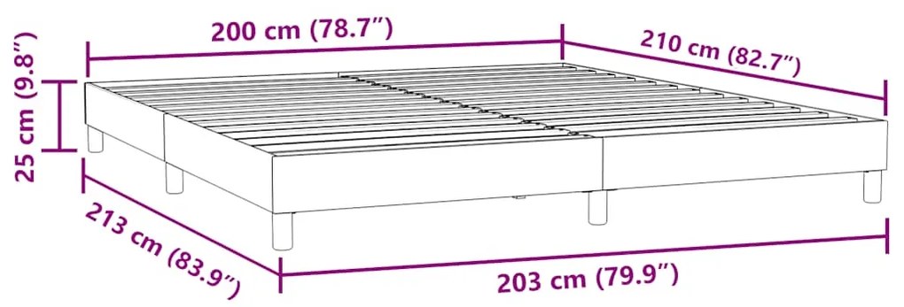 Κρεβάτι Boxspring χωρίς Στρώμα Σκούρο Πράσινο 200x210εκ 3315846