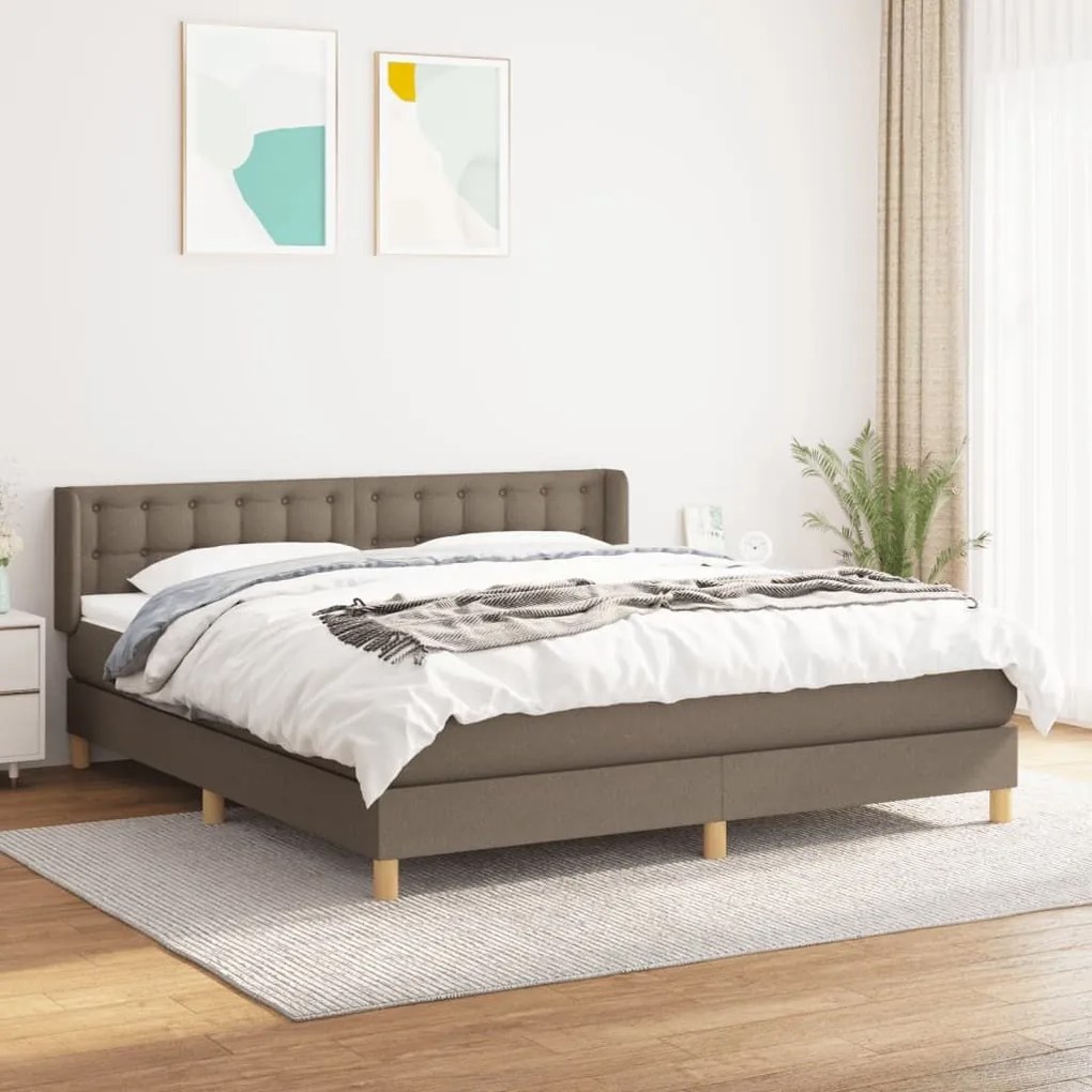 ΚΡΕΒΑΤΙ BOXSPRING ΜΕ ΣΤΡΩΜΑ TAUPE 180X200 ΕΚ. ΥΦΑΣΜΑΤΙΝΟ 3130613