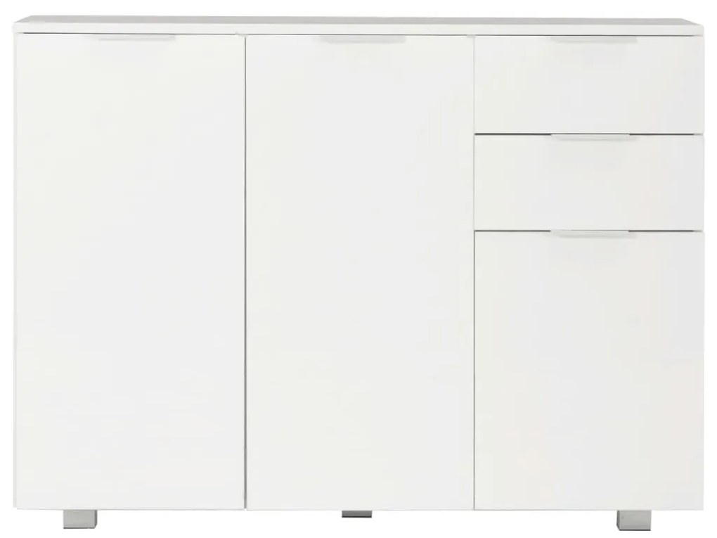 vidaXL Μπουφές Γυαλιστερός Λευκός 107x35x80,5 εκ.