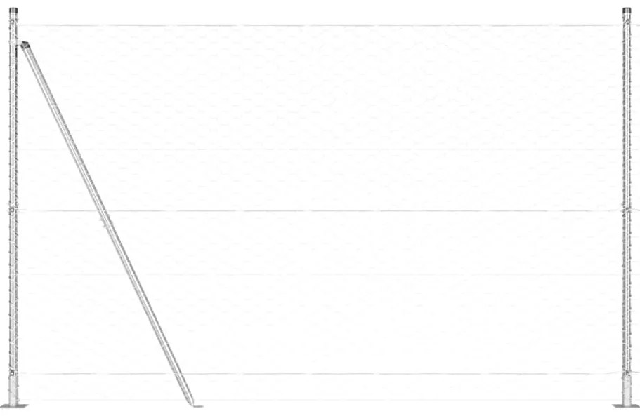 vidaXL Στύλος Περιφράξεων Ασημί