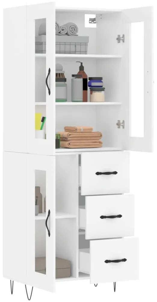 vidaXL Ντουλάπι Λευκό 69,5x34x180 εκ. από Επεξεργασμένο Ξύλο