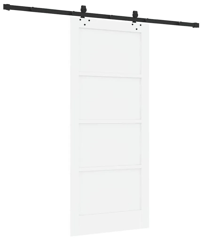 vidaXL Σετ Συρόμενης Πόρτας ORKDAL Λευκό και μαύρο 86 x 198.5 cm