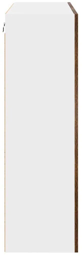 vidaXL Κρεμαστό ντουλάπι με αποθήκευση Καπνιστό Δρύς 80 x 31 x 100 εκ.