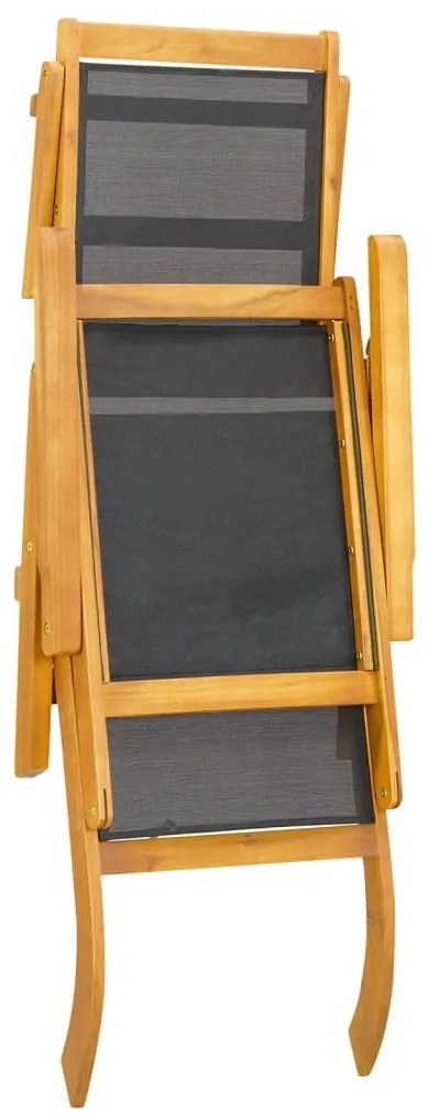 vidaXL Ξαπλώστρες Εξ. Χώρου 2 τεμ. Μασίφ Ξύλο Ακακίας &amp; Textilene