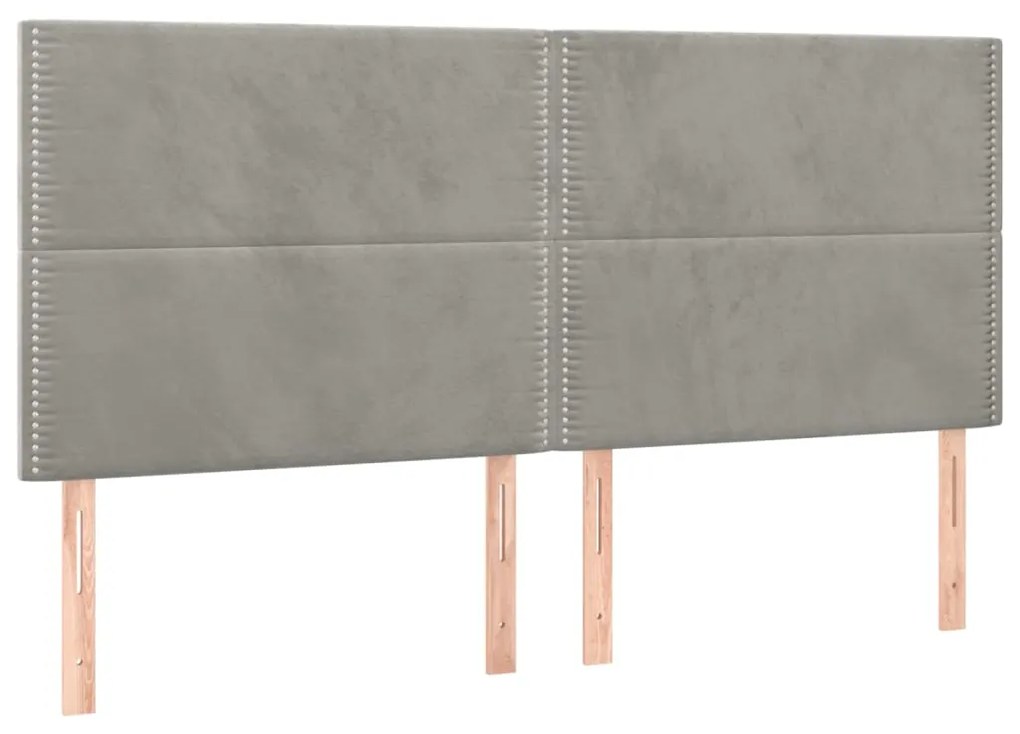 ΚΡΕΒΑΤΙ BOXSPRING ΜΕ ΣΤΡΩΜΑ ΑΝΟΙΧΤΟ ΓΚΡΙ 180X200 ΕΚ. ΒΕΛΟΥΔΙΝΟ 3132633