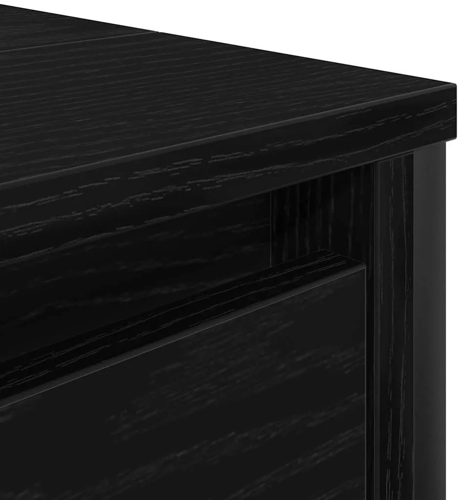 ντουλάπι νιπτήρα με συρτάρια Μαύρη δρυς 90x34,5x60 εκ. 861887