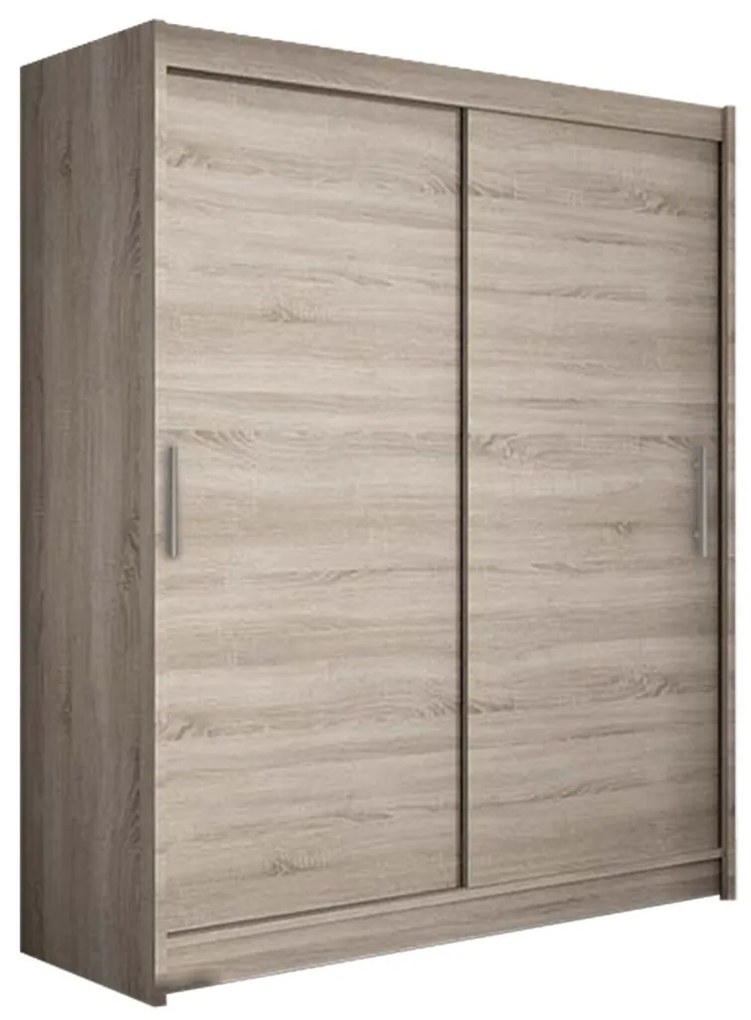 Ντουλάπα Atlanta 103 Trufel δρυς, Trufel δρυς, 200x150x58cm, 118 kg, Πόρτες ντουλάπας: Ολίσθηση, Αριθμός ραφιών: 5, Αριθμός ραφιών: 5 | Epipla1.gr