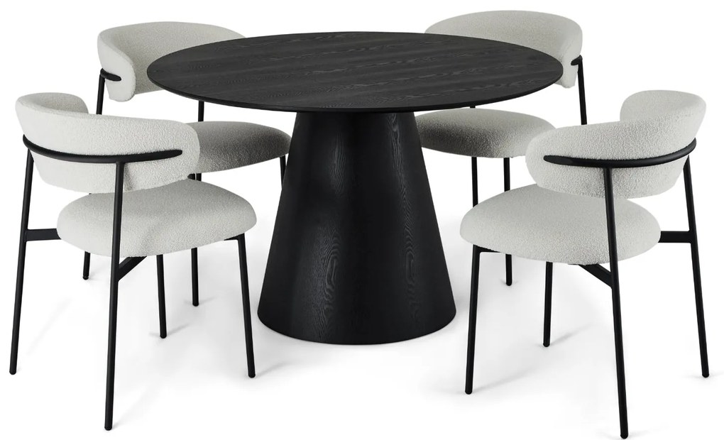 Tango Dining Table ø120 Black Oak