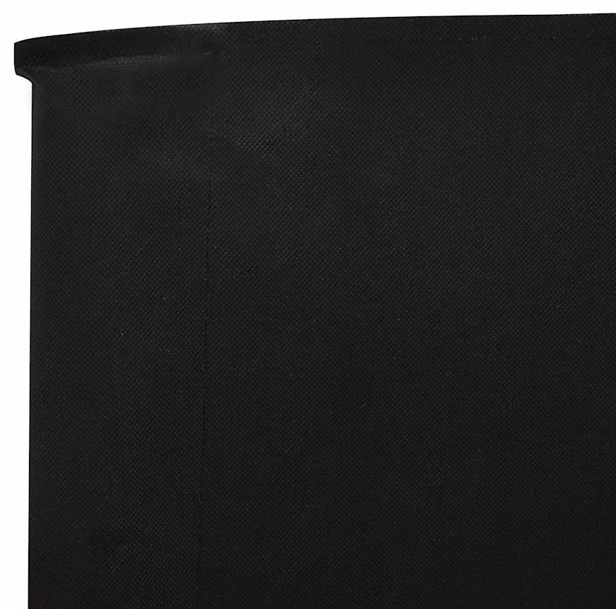 vidaXL Προστατευτικό Αέρα με 5 Πάνελ Μαύρο 600 x 160 εκ. Υφασμάτινο