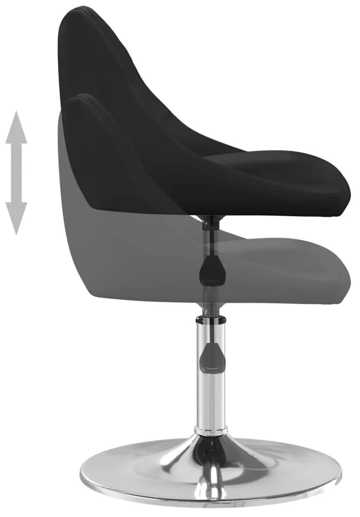 vidaXL Καρέκλες Τραπεζαρίας 4 τεμ. Μαύρες από Συνθετικό Δέρμα