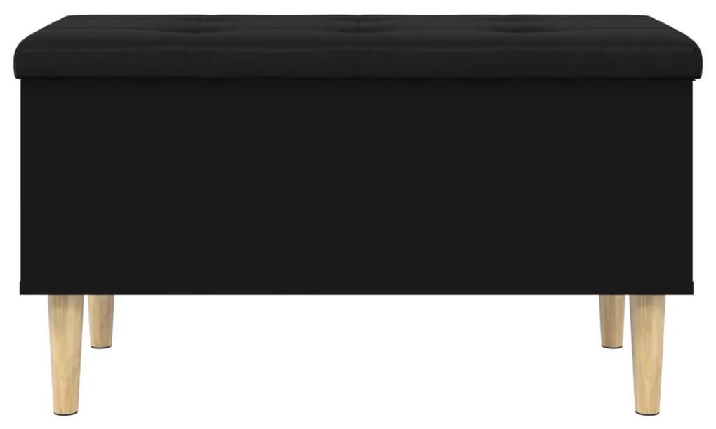 vidaXL Παγκάκι Αποθήκευσης Μαύρο 82x42x46 εκ. από Επεξεργασμένο Ξύλο