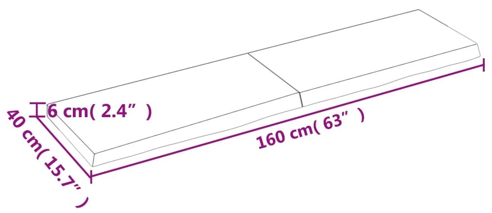 ΡΑΦΙ ΤΟΙΧΟΥ 160X40X(2-6) ΕΚ. ΑΠΟ ΑΚΑΤΕΡΓΑΣΤΟ ΜΑΣΙΦ ΞΥΛΟ ΔΡΥΟΣ 363591