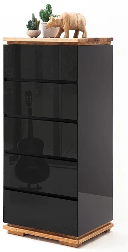 Μπουφές Μαύρη Λάκα 51x115x40
