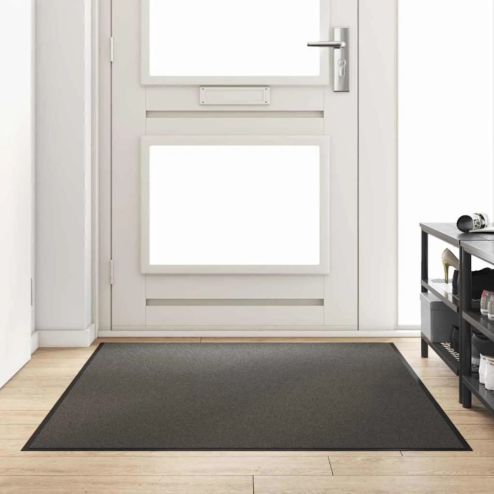 vidaXL Χαλάκι Εξώπορτας Ανθρακί και Μαύρο 120 x 180 cm