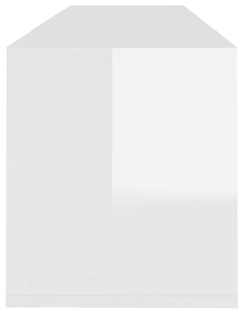 Έπιπλο Τηλεόρασης Γυαλιστερό Λευκό 120x30x40,5 εκ. Μοριοσανίδα - Λευκό