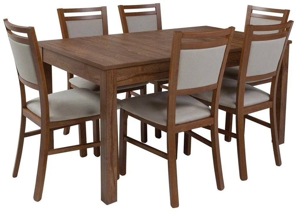 Τραπέζι Boston BA113, Stirling δρυς, 77x80x140cm, 40 kg, Επιμήκυνση, Ινοσανίδες μέσης πυκνότητας | Epipla1.gr