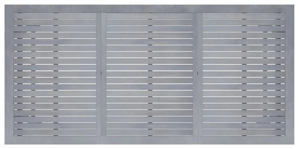 vidaXL Τραπεζαρία Κήπου Γκρι 206 x 100 x 74 εκ. από Μασίφ Ξύλο Ακακίας