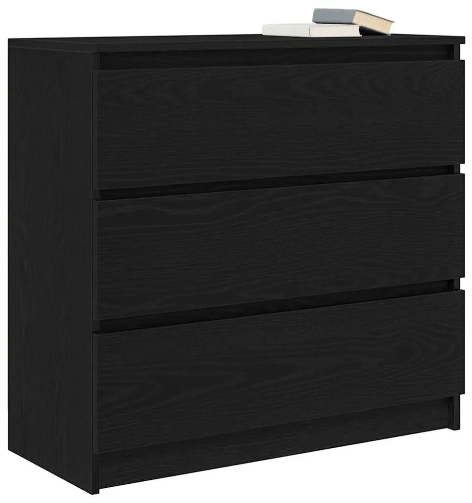 vidaXL Ντουλάπι Μαύρη βελανιδιά 80x35x76 εκ. Επεξεργασμένο Ξύλο