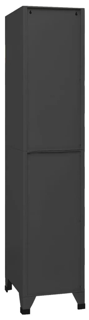 vidaXL Φοριαμός Ανθρακί 38 x 45 x 180 εκ. από Ατσάλι