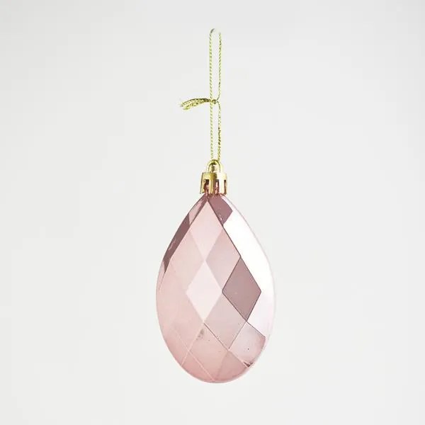 Eurolamp Στολίδια Με Σχήμα Διαμαντιού Σετ 6 Τμχ Ροζ - Rose Gold 600-42742