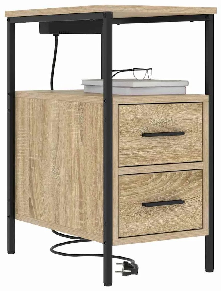 vidaXL Κουτιά Κρεβατοκάμαρας 2 pcs Sonoma Δρυς 30 x 48 x 61 εκ