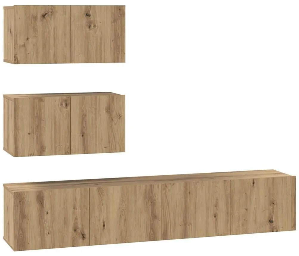 vidaXL Σετ επίπλου τηλεόρασης 4 pcs artisan δρυς 80 x 30 x 30 εκ