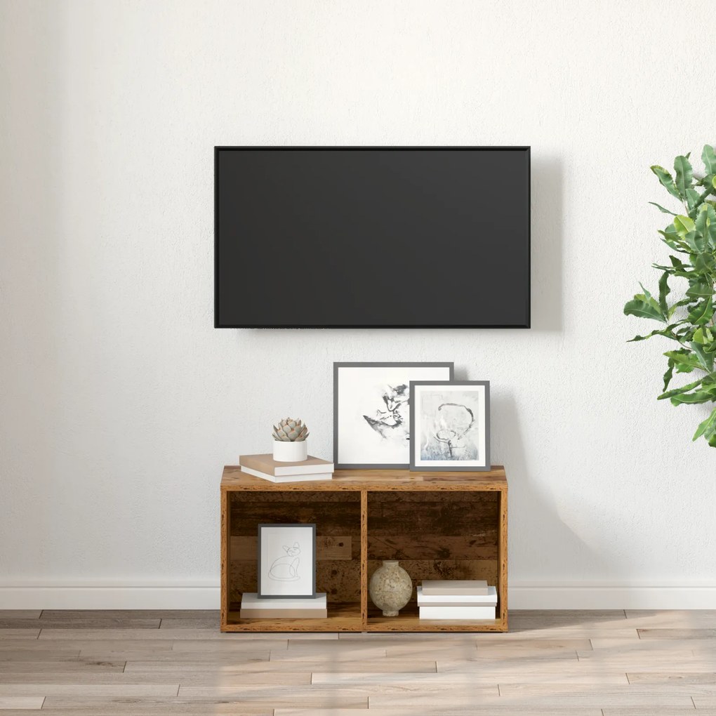 vidaXL Ντουλάπι TV με αποθήκευση Παλιό ξύλο Επεξεργασμένο ξύλο