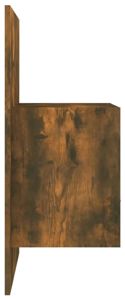 vidaXL Κομοδίνο Επιτοίχιο Καπνιστή Δρυς