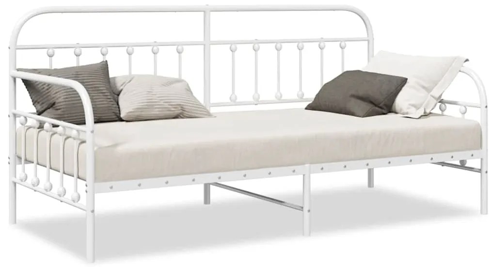 vidaXL Σκελετός κρεβατιού ημέρας Λευκό 100 x 190 cm