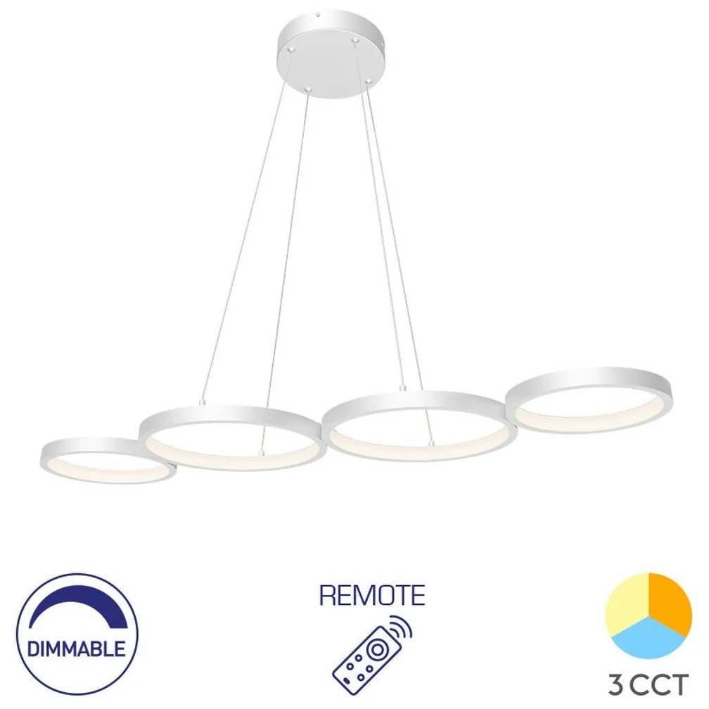 Φωτιστικό Κρεμαστό Braytron BH17-04190 Λευκό (White) CCT3