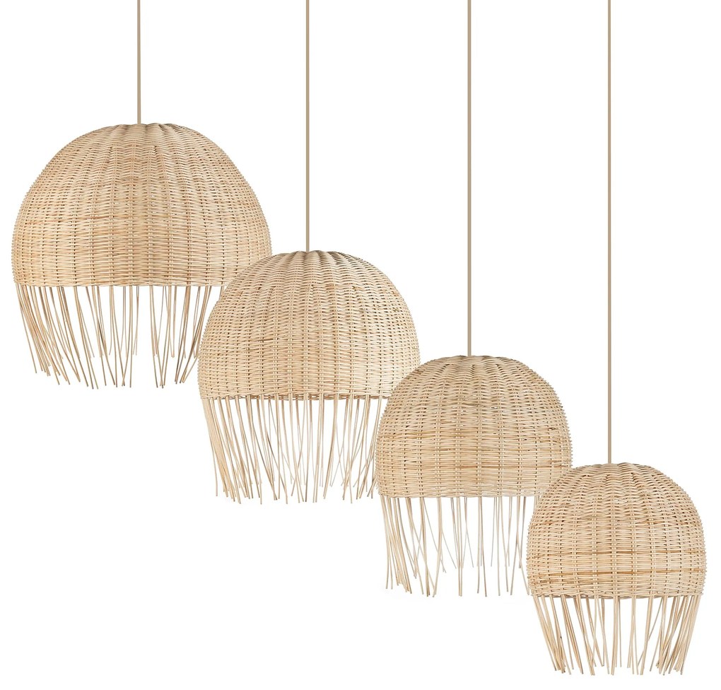 Ceiling Light S Line 90cm Rattan Χειροποίητο Κρεμαστό 48-57A3-00N3