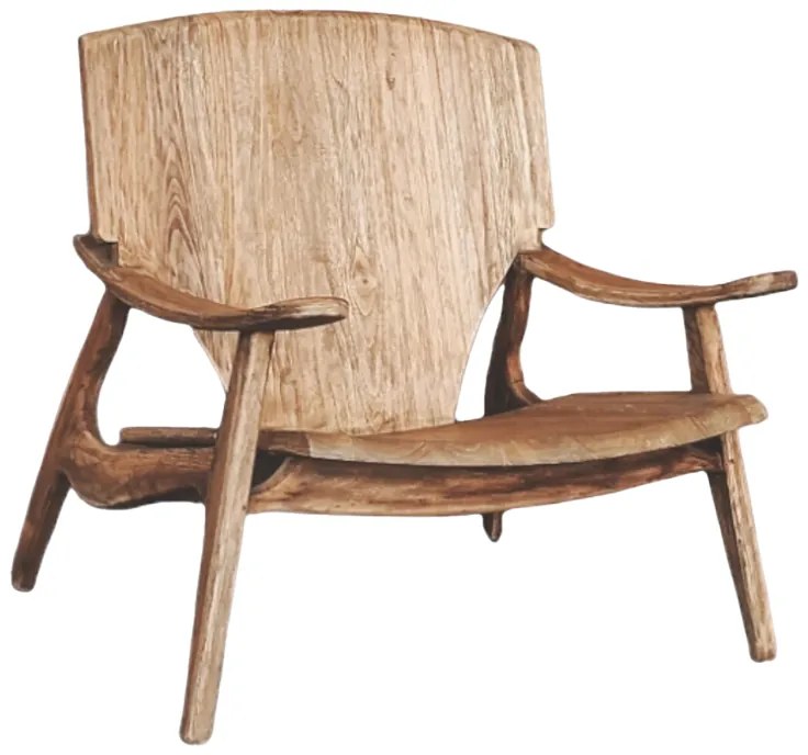 Πολυθρόνα Brazin  φυσικό teak ξύλο 67x76x78.5εκ