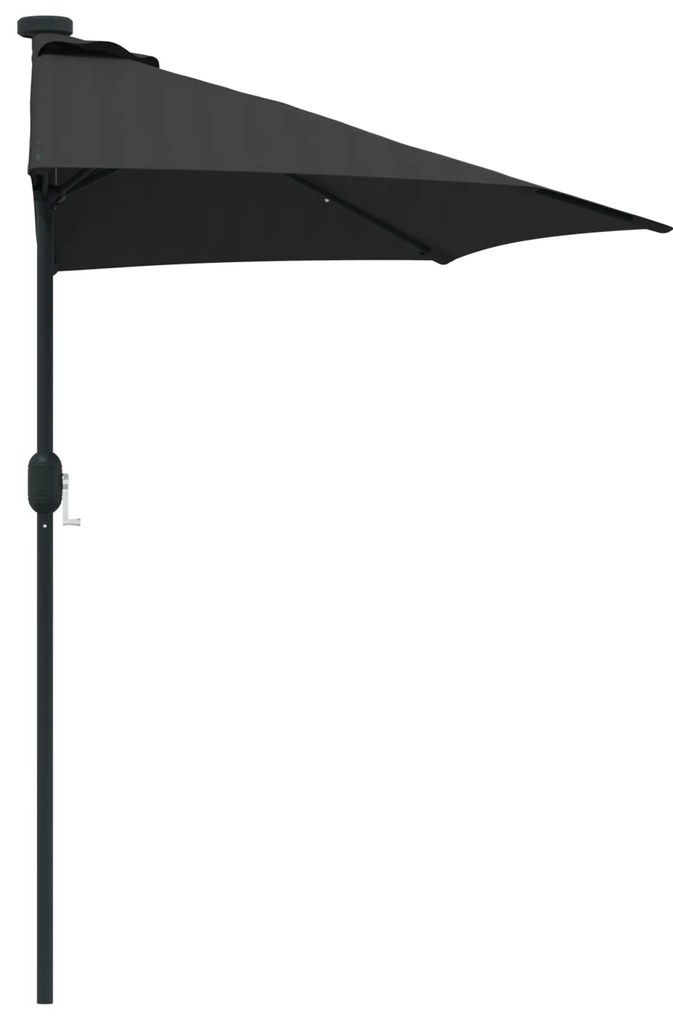 vidaXL Ομπρέλα Κήπου Μαύρο 294 x 150 x 224 εκ. ύφασμα