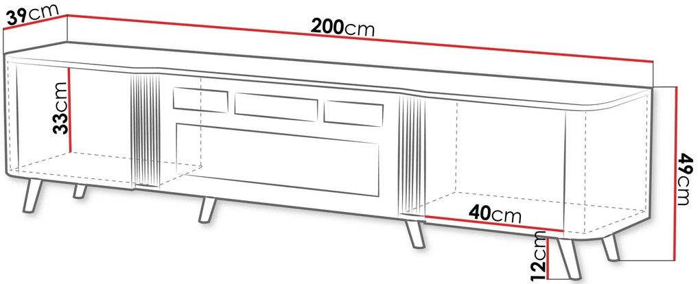 Έπιπλο τηλεόρασης Volare I-Mauro