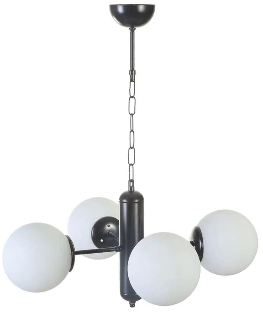 Φωτιστικό Οροφής Bankok 846STL5180 Φ45x70cm 4xE27 40W Black-White Opviq