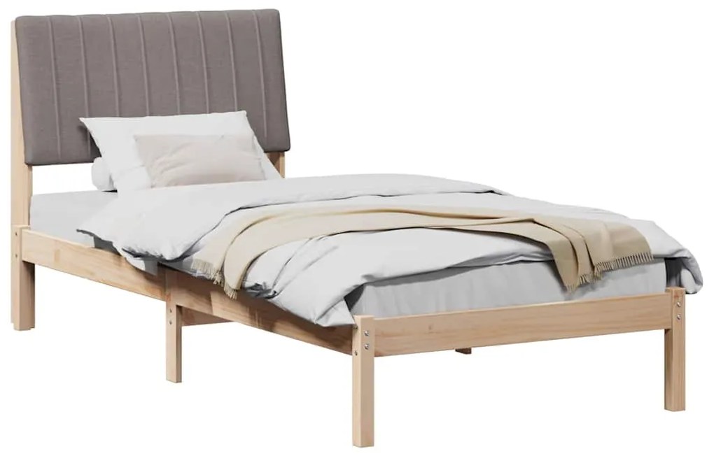 vidaXL Σκελετός Κρεβατιού Καφέ 90 x 190 cm Στερεά ξυλεία πεύκου