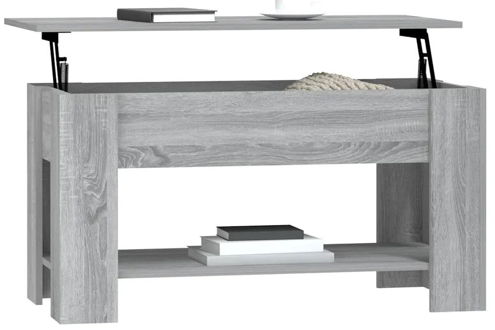 vidaXL Τραπεζάκι Σαλονιού Γκρι Sonoma 101x49x52 εκ. Επεξεργασμένο Ξύλο