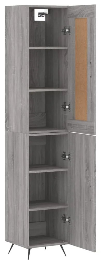 vidaXL Μπουφές Sonoma Γκρι 34,5 x 34 x 180 εκ. από Επεξεργασμένο Ξύλο