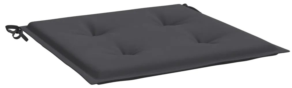 vidaXL Μαξιλάρια Καρέκλας Κήπου 4τεμ Ανθρακί 50x50x4 εκ. Oxford Ύφασμα