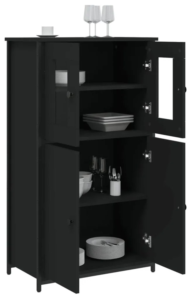 vidaXL Ντουλάπι Μαύρο 62x32x106,5 εκ. από Επεξεργασμένο Ξύλο